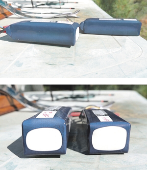Une LiPo normale, et une autre gonflée (photo trouvée sur Internet) - 107.9 ko