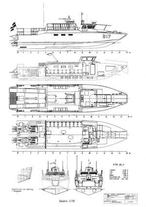 Le plan du bateau, trouvé sur le web - 39.7 ko